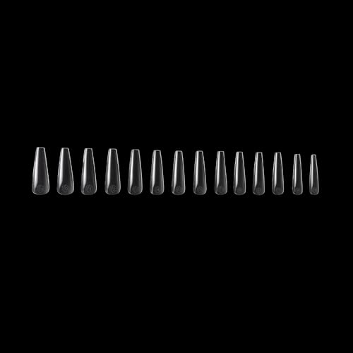 Apres Gel-X® Sculpted Coffin Extra Long Nail Tips | Premium Quality, 14 Sizes 00-9 | Half-sizes Included (Clear, 168)…