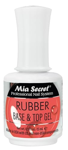 Mia Secret Rubber Base & Top Gel UV-LED topcoat for shiny nail finish