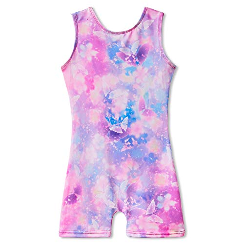 MYQFF Leotards for Girls Gymnastics Dance Tumbling Unitards Biketards Dark Blue 6t 7t Sleeveless