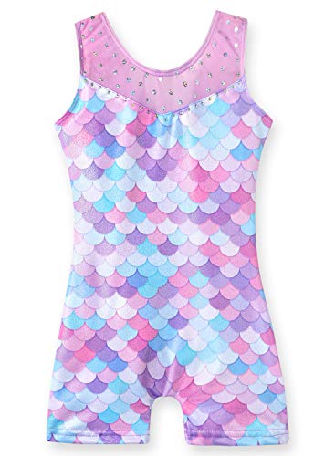 Leotards for Girls Gymnastics Dance Outfit 3t 4t Toddler Kid Athletic Dance Wear Shiny Green Donuts Biketard (Green, 3-4T)