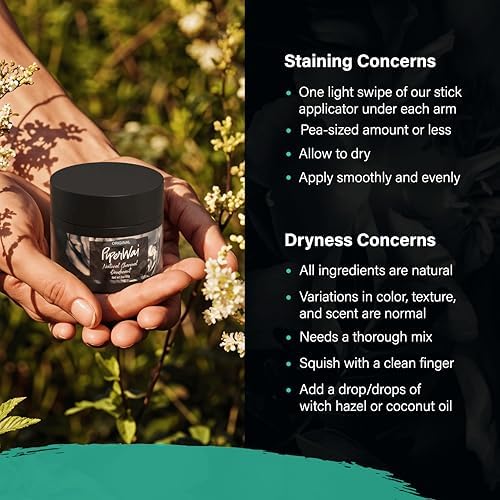 PiperWai Natural Deodorant w/Activated Charcoal | 24-Hour Sweat Protection, Vegan, Aluminum Free Deodorant for Women & Men | Travel Essential Shark Tank Product | 2 oz Scented Single Jar
