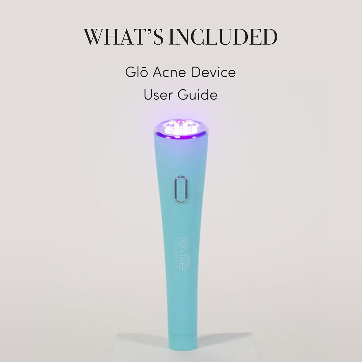 reVive Glo Multi-Spectrum Acne Tools, Medspa-Quality Red & Blue Light Wand, FDA-cleared Face Tools for Skincare, Science-Backed LED Light Therapy Products