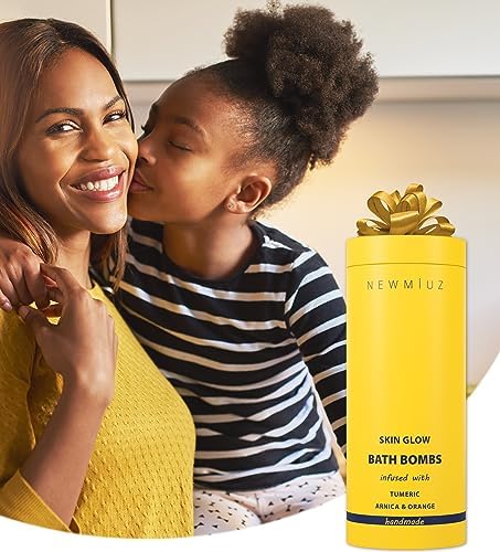 Natural Bath Bombs Luxurious Bath Foam Gift for Dry Skin Hydration Moisturizing Turmeric Arnica Orange Essential Oil Infused for A Blissful Experience