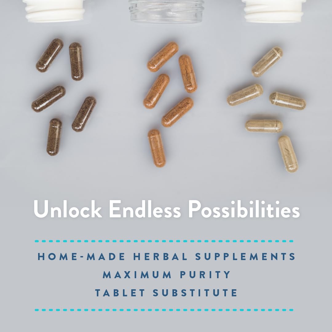 PureCaps USA - Empty Gelatin Capsules Size 3| 5,000 Separated Pills| Clear| Non-GMO Certified | SLS, Gluten, Preservative Free
