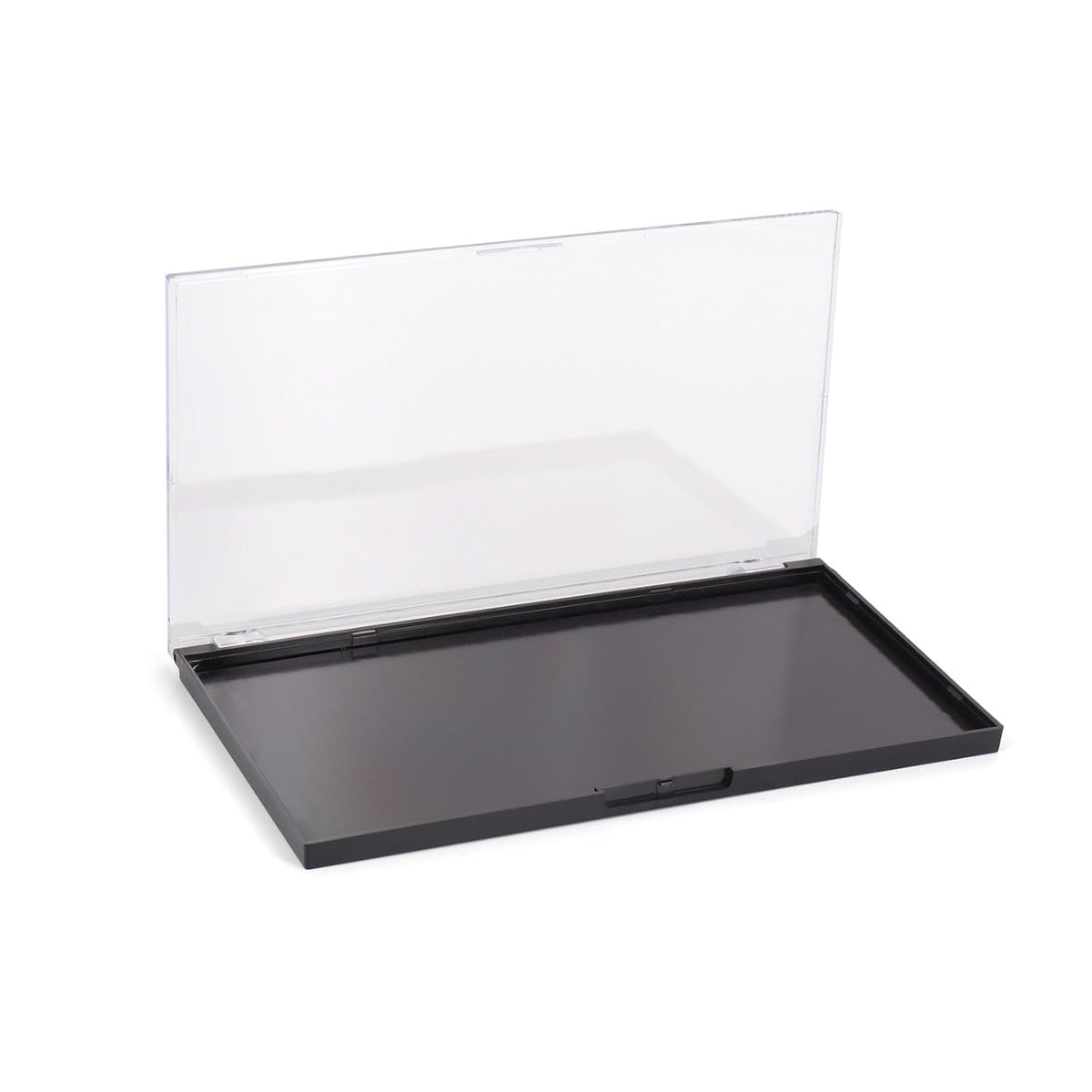 Magnetic Makeup Palette with Clear Top, 3Pack Empty Eyeshadow Pan Dispensing Storage Box with 60Pcs Adhesive Metal Stickers for DIY Cosmetics Lipstick Blush Powder-7.71”X4.33”Palette