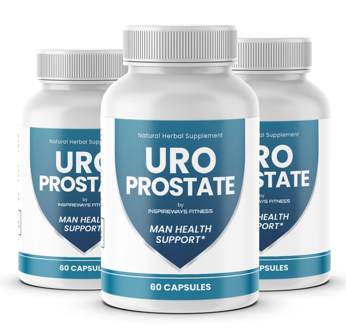 Fitness InspireWays URO Natural Prostatic Support for Men - Promote Healthy Prostatic Function - Support Healthy Fluid Control Valve (180-Capsule)