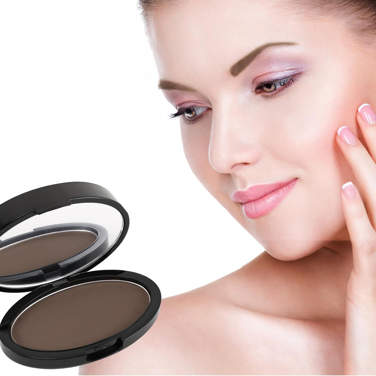 Boobeen Eyebrow Seal Stamp Powder - Waterproof 3 Seconds Eye Make Up Nature Coloring Kit - Creates Natural Looking Brows for Makeup Beginners