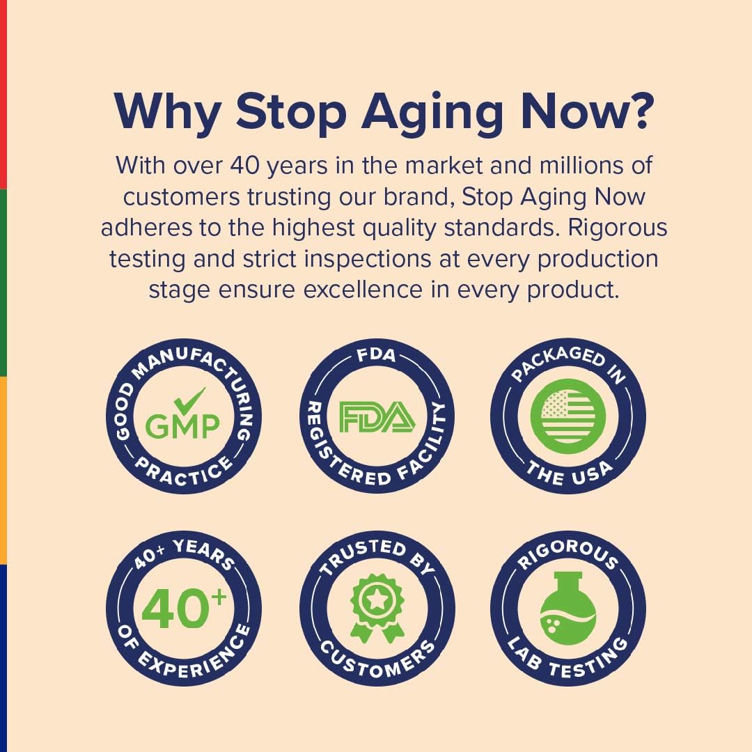 Stop Aging Now - Acid Relief Supplement - 60 Vegetable Capsules - with Probiotic Support