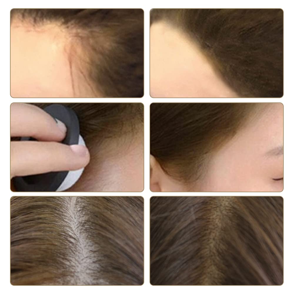 Root Touch Up Powder, Instantly Gray Root Cover Up Hairline Powder, Hair Concealer for Women and Men (A-Light Coffee, 2PC)