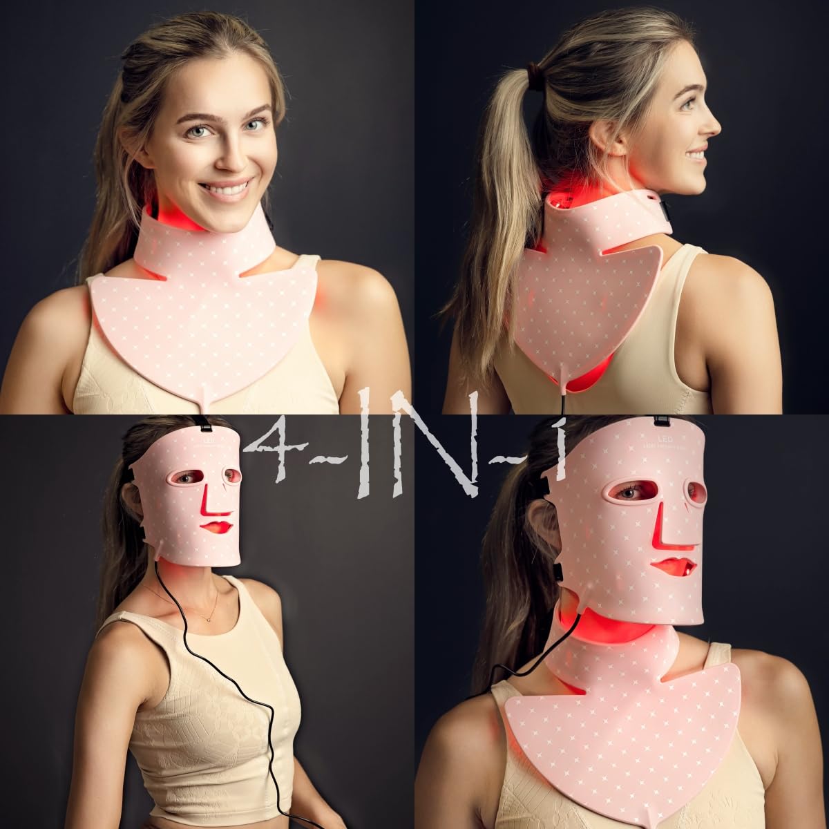 Beauty LED Light Mask -infrared light therapy red light therapy led facial light Photons Facial Skin Care Wrinkle reduce anti-acne facial light acne treatment beauty device