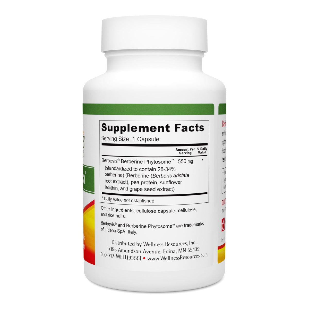 Wellness Resources Berberine Ultra - Advanced Absorption Berberine Phytosome (550mg, 60 Veggie Capsules)