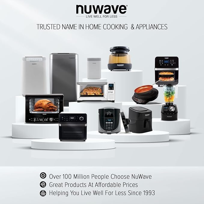 Nuwave Air Purifiers for Home Large Room, Washable and Reusable Bio Guard Filter, Air Purifier for Smoke, Dust, Pollen, Removes up to 100% Particles 3x Smaller Than HEPA, Sleep Mode
