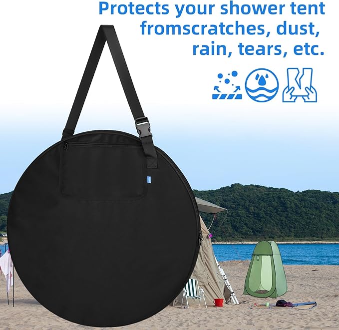 Xxerciz Carry Bag for Privacy Shower Tent Portable Toilet Tent, Lightweight Storage Replacement Bag for Pop Up Pod Changing Room, Camping Essentials Travel Carry Case for Camping Beach (Only Bag)