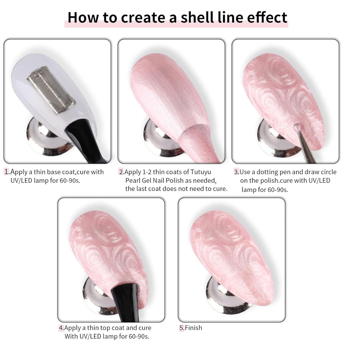 White Pearl Gel Nail Polish - 0.51 fl oz Pearl White Shimmer Gel Polish for Manicure Salon or DIY Nail Art At Home - GP0029