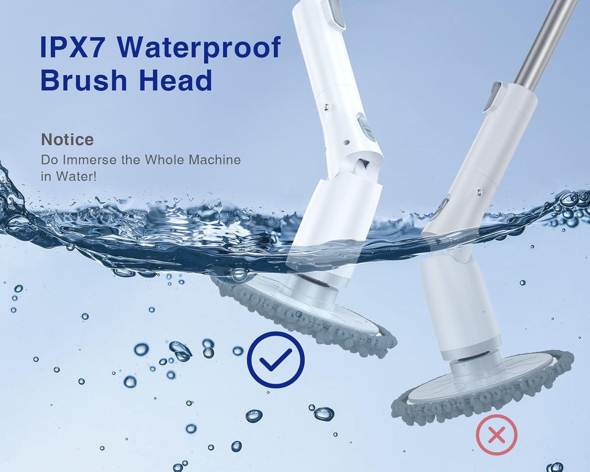 LABIGO Brush Head 5 Pack, Replaceable Brush Heads for Spin Scrubber, Cordless Spin Scrubber for Bathroom Floor Car Tile