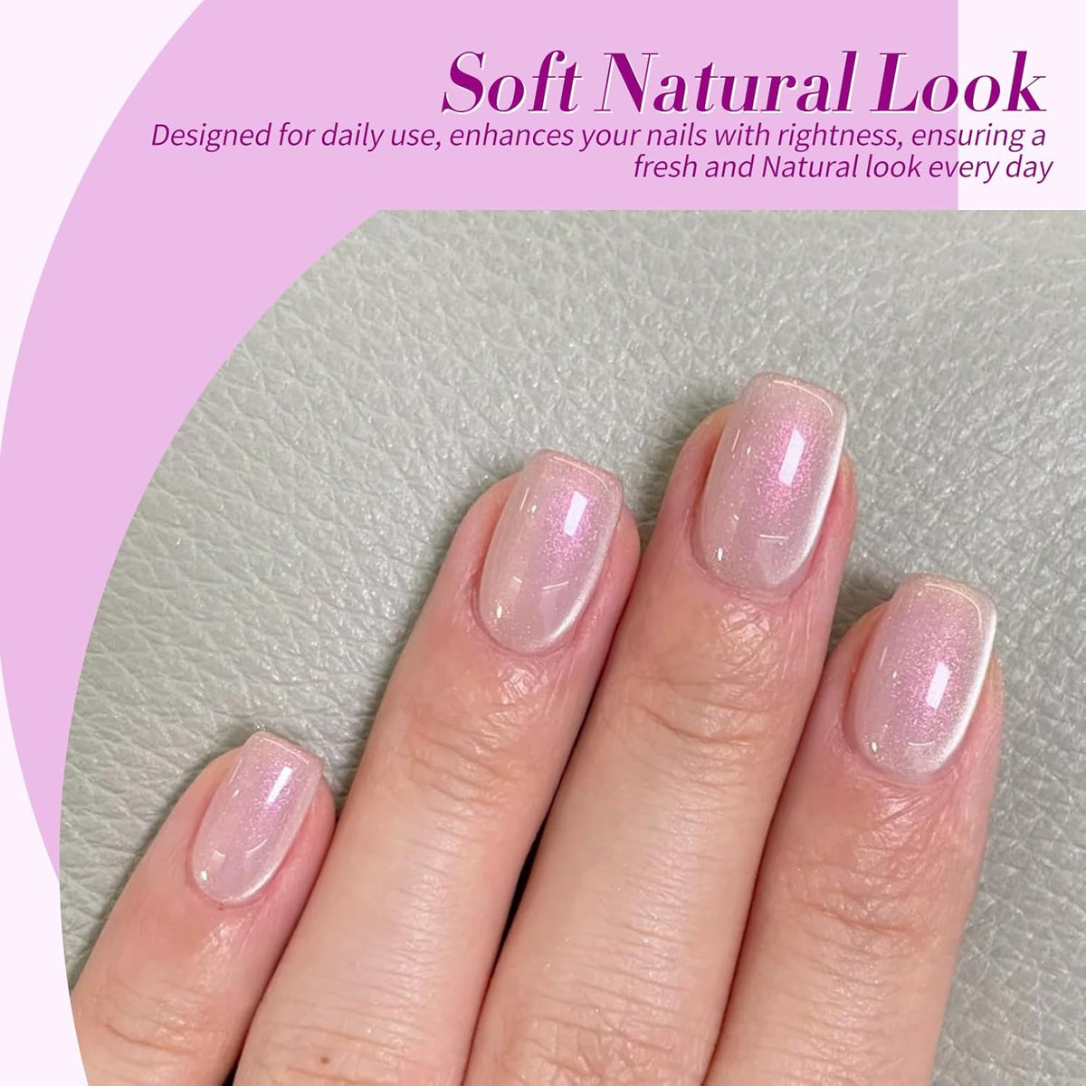 BORN PRETTY Jelly Purple Gel Nail Polish Transparent Sheer Pink Grape Purple Shimmer Glitter Jelly Gel Polsih Nail Art Manicure DIY at Home 6PCS