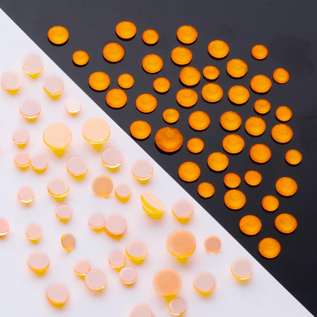 Neon Orange Flatback Rhinestones, Glass Rhinestones for Nail Art and Craft, Glue Fix, Loose Crystal Gemstones(Neon Orange, SS30, 288pcs, 6.4-6.6mm)