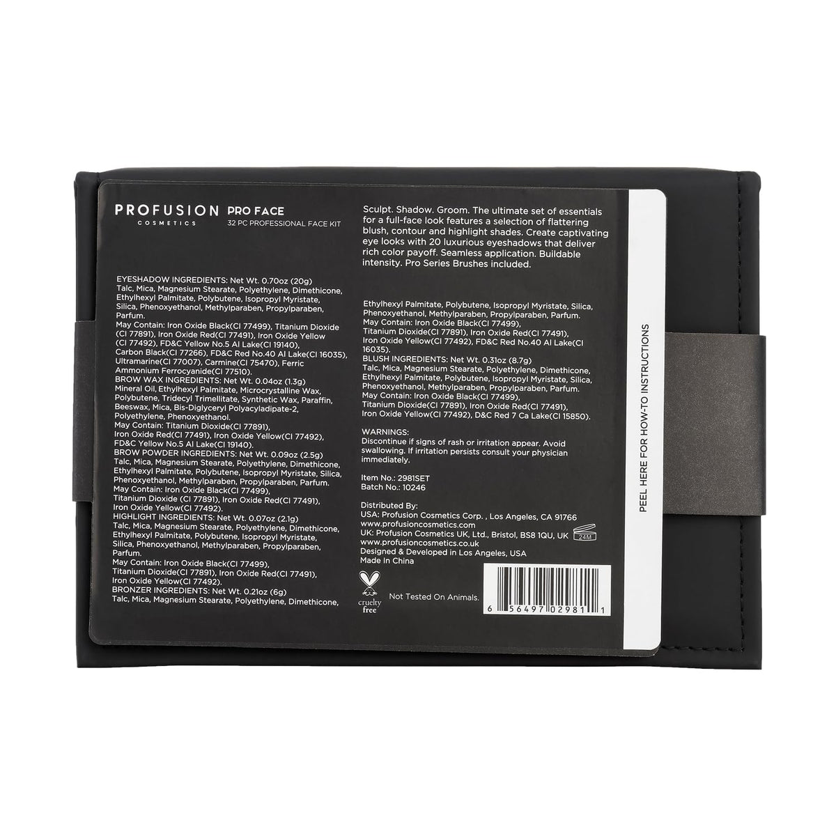 Profusion Cosmetics - Trendsetter Collection Pro Face Kit Blusher Bronzer Eyeshadow 32pcs