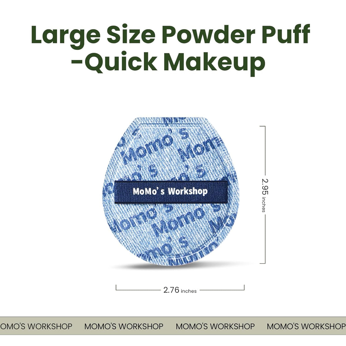 Momo's Workshop Makeup Sponge for Foundation, Soft Makeup Blending Puff Reusable, Foundation Puff for Natural Finish & Long-lasting 1PCS Blue