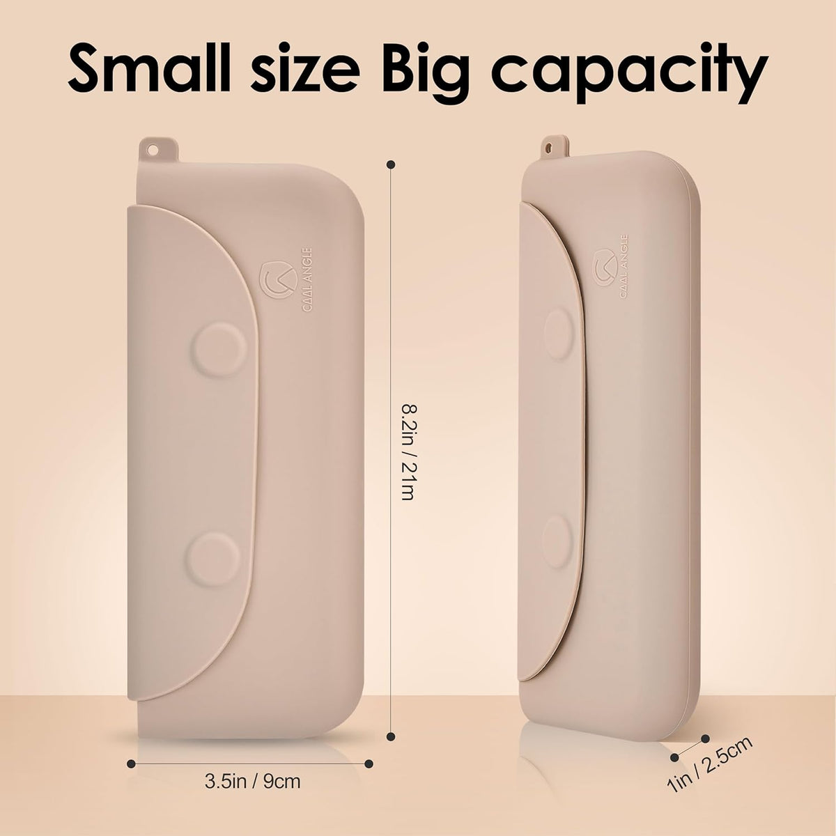 Silicone Makeup Brush Holder Large Travel Makeup Brush Case Original Design Brushes Holder with Magnetic Closure White