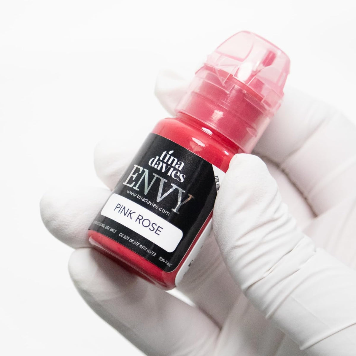 Tina Davies Professional Envy & Lust Lip Pigments - Permanent Lip Makeup - Colors Heal True to Tone - High Retention - Envy Pink Rose, 1/2oz/15ml Bottle