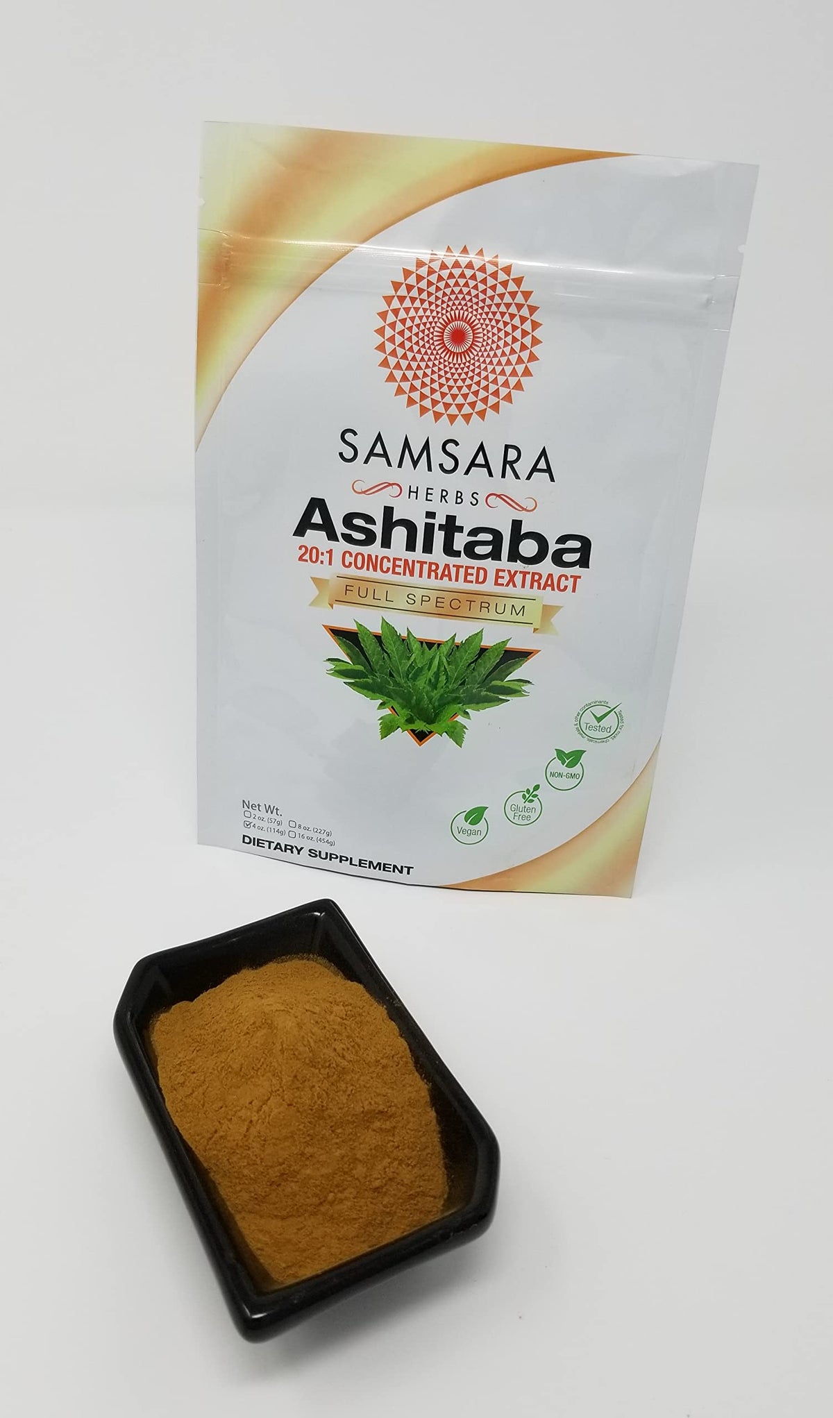 Samsara Herbs Ashitaba Extract Powder (4oz/114g) 20:1 Concentrated Extract