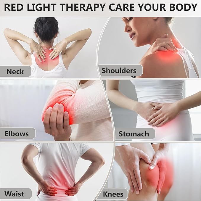 Red Light Lamp for Body,180LEDs Infrared Light Lamp 3-in-1 Chip Design, 660 & 850 & 940 Red Light Lamp Device at Home