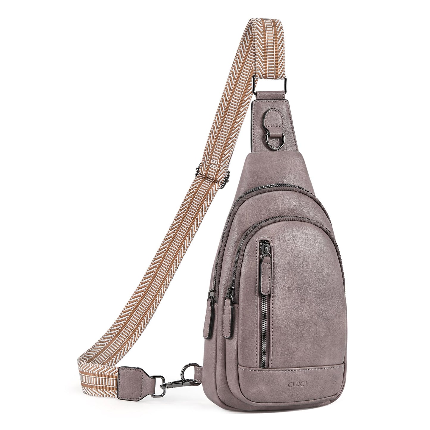 CLUCI Crossbody Bag for Women Cross Body Bag for Woman Sling Bag for Women Leather Trendy Large Sling Backpack Travel Crossbody Bag for Women Dark Purple