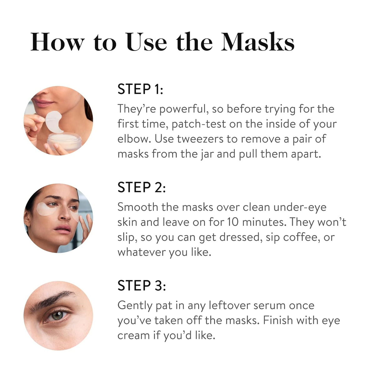 goop Beauty Eye Masks for Puffy Eyes | Under Eye Patches for Dark Circles | VEOCEL Lyocell Masks in Niacinamid Serum | Improves Crows Feet, Fine Lines, & Wrinkles | Paraben & Silicone Free | 30-Pack
