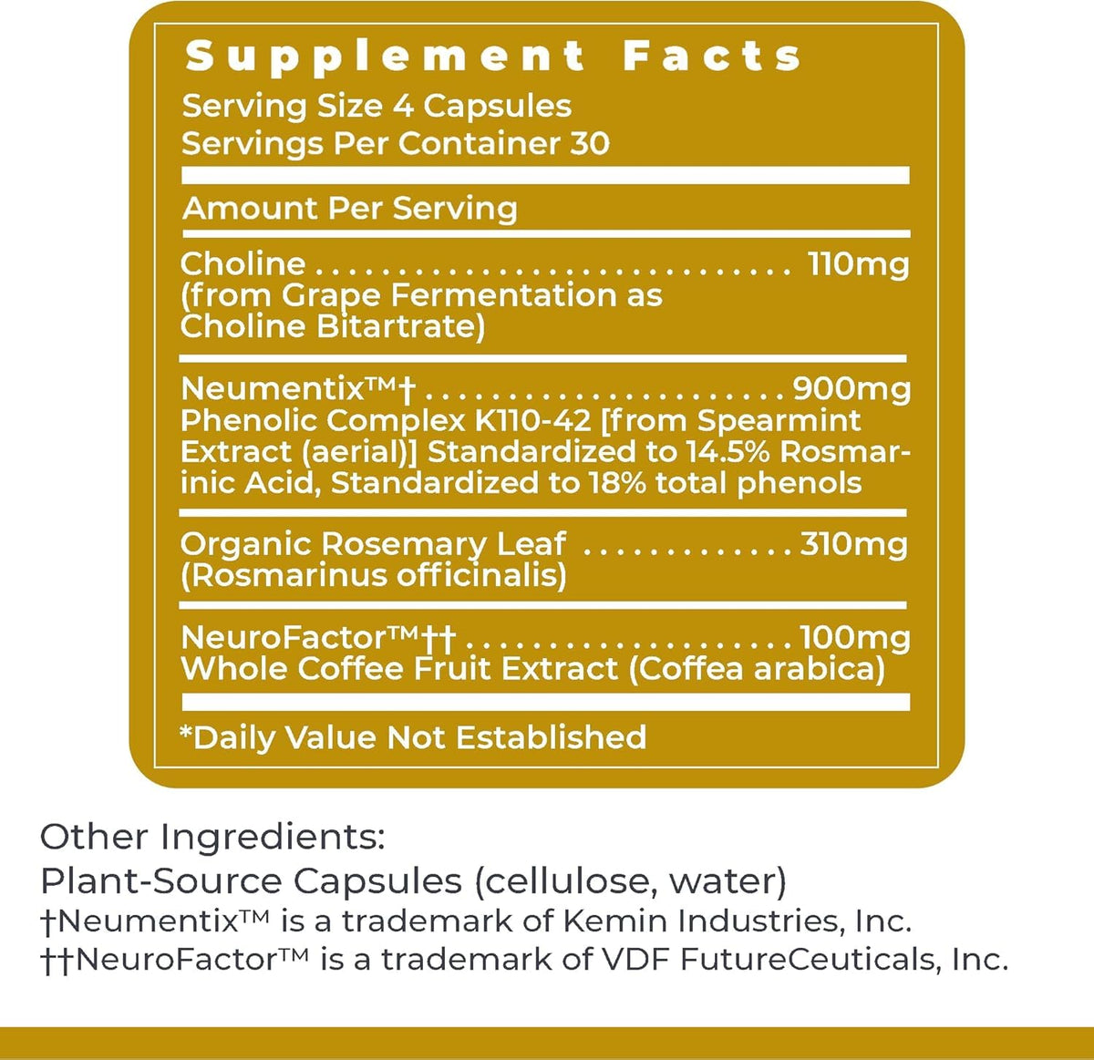 Premier Research Labs CogniTropic - Brain Supplements for Memory and Focus, Focus Supplement, Brain and Memory Power Boost, Clarity Vitamins for Brain, Memory Support - 120 Vegetarian Capsules