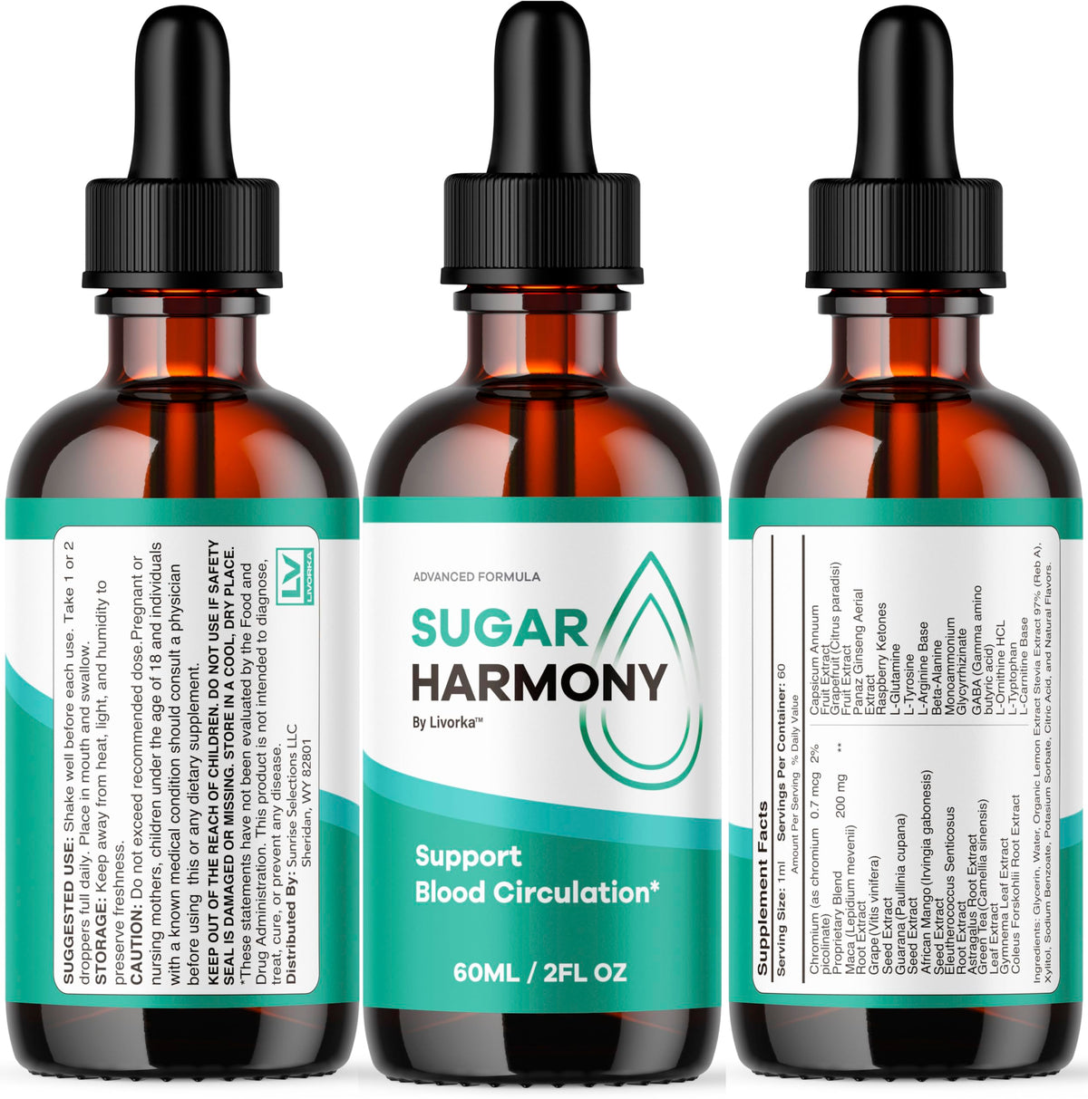 (3 Pack) Sugar Harmony Drops - Official SugarHarmony Advanced Premium Liquid Formula Support Drops - Maximum Strenght, Natural Ingredients For Overall Health & Wellness Reviews, 3 Bottles For 3 Months