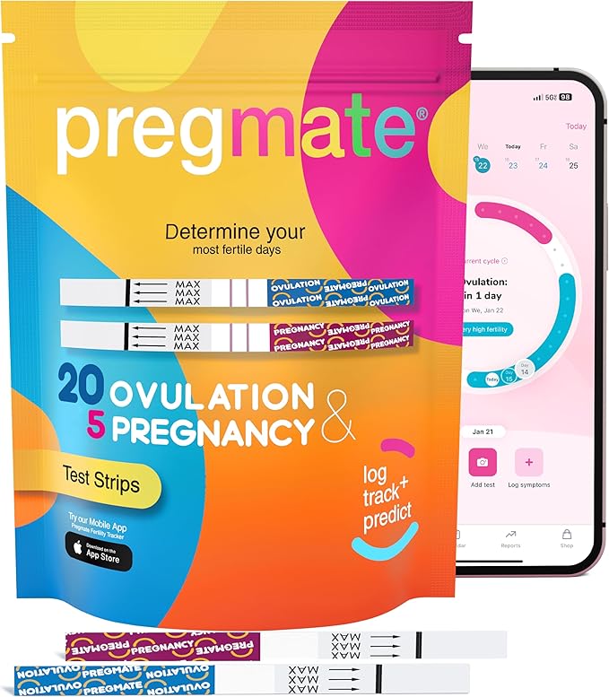 Pregmate 20 Ovulation and 5 Pregnancy Test Strips