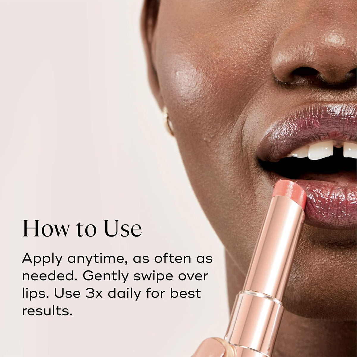 EVER SMOOTH Peptide Lip Therapy Collagen Balm with Coconut, Argan, Camellia Oils - PETAL (Soft, Neutral Pink)