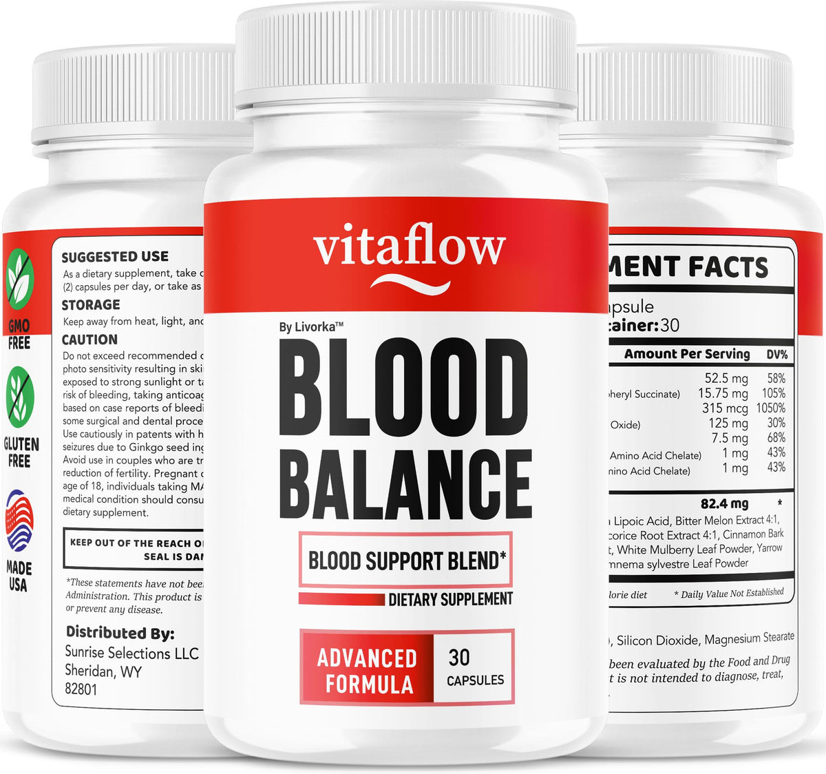 (2 Pack) VitaFlow Capsules - Official VitaFlow Balance Supplement Support Capsule, Vitaflow All Natural Premium Advanced Formula, Vita Flow Pills Balance Support, 60 Capsules for 2 Months
