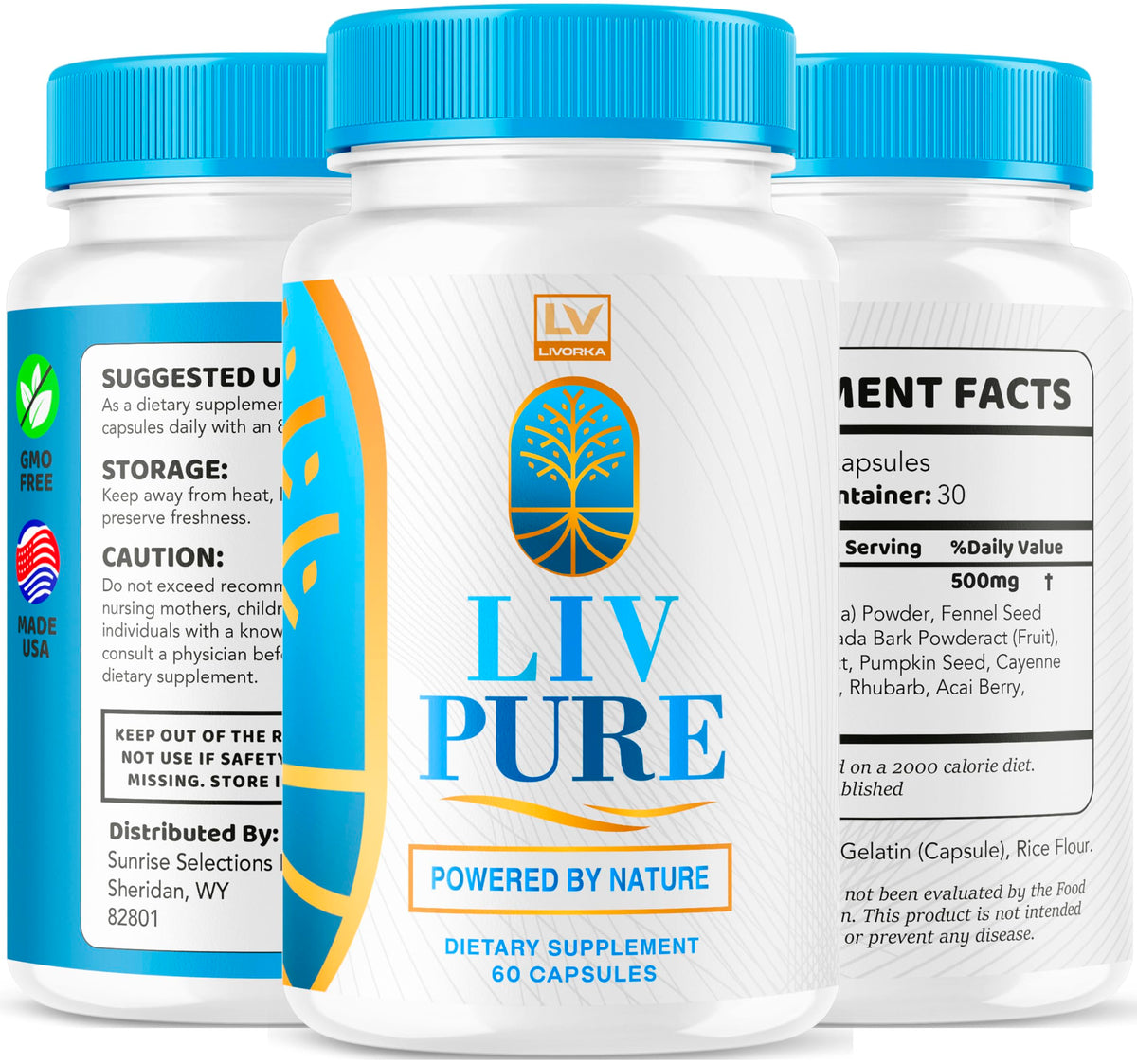 LIVORKA 5 Pack - Liv Pure, Liv Pure Reviews, Liv Pure Pills, Liv Pure Pills Reviews, Livpure, Liv Pure Capsules Liver, LivPure Pill Now in Capsules, 300 Capsules for 150 Days