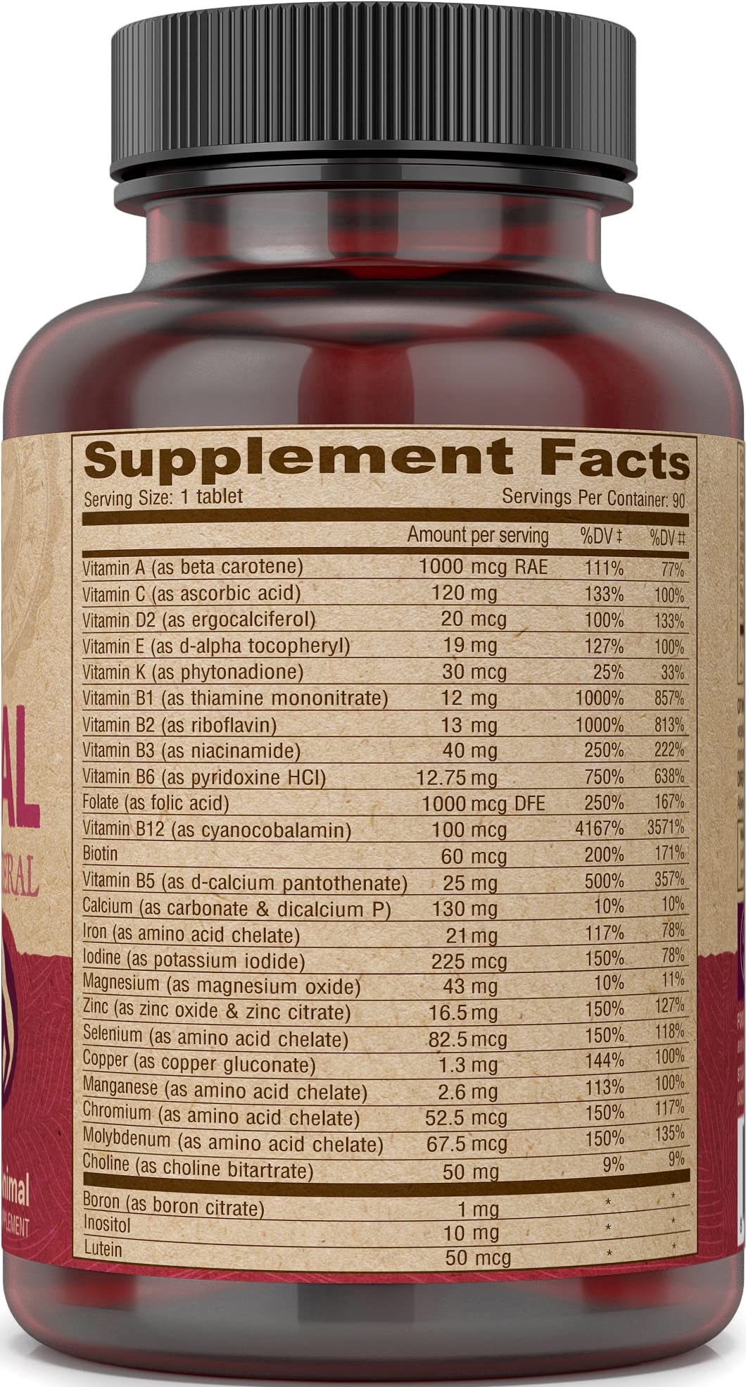 Deva Vegan Prenatal Multivitamin and Mineral Supplement - Once-Per-Day Formula - Vitamins A, C, D, E, K, B Complex, with Folate & Chelated Iron - 90 Coated Tablets, 1-Pack