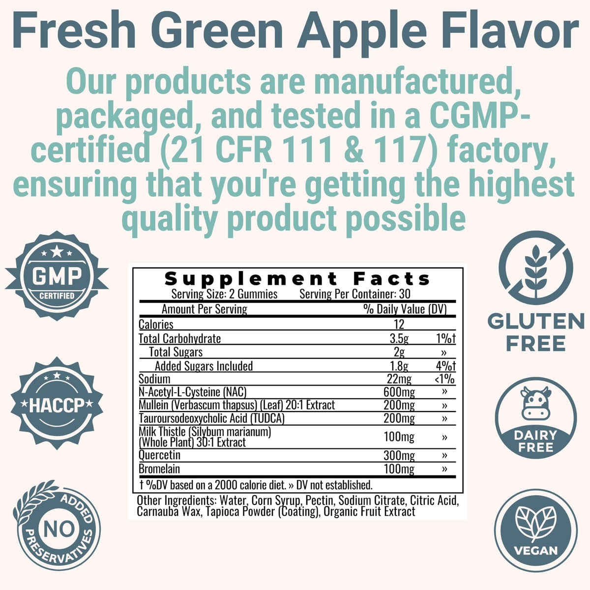 Mullein TUDCA NAC Quercetin with Bromelain Gummies, N‑Acetylcysteine N‑Acetyl‑Cysteine N‑Acetyl‑L‑Cysteine Bile Salts Milk Thistle, Mullein Leaf Drops & Lozenges Alt Supplement for Lungs 500-mg 600-mg