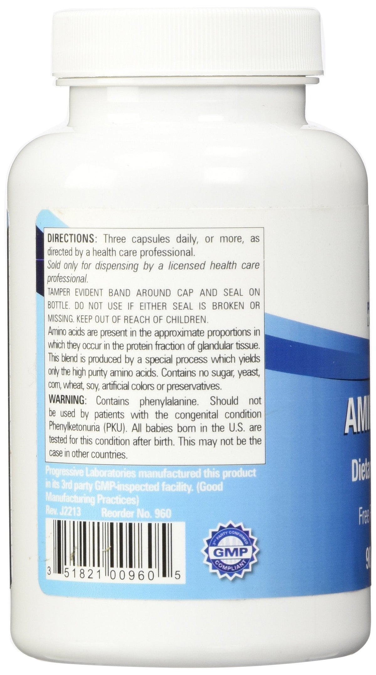 Progressive Labs Amino Blend Supplement, 90 Count