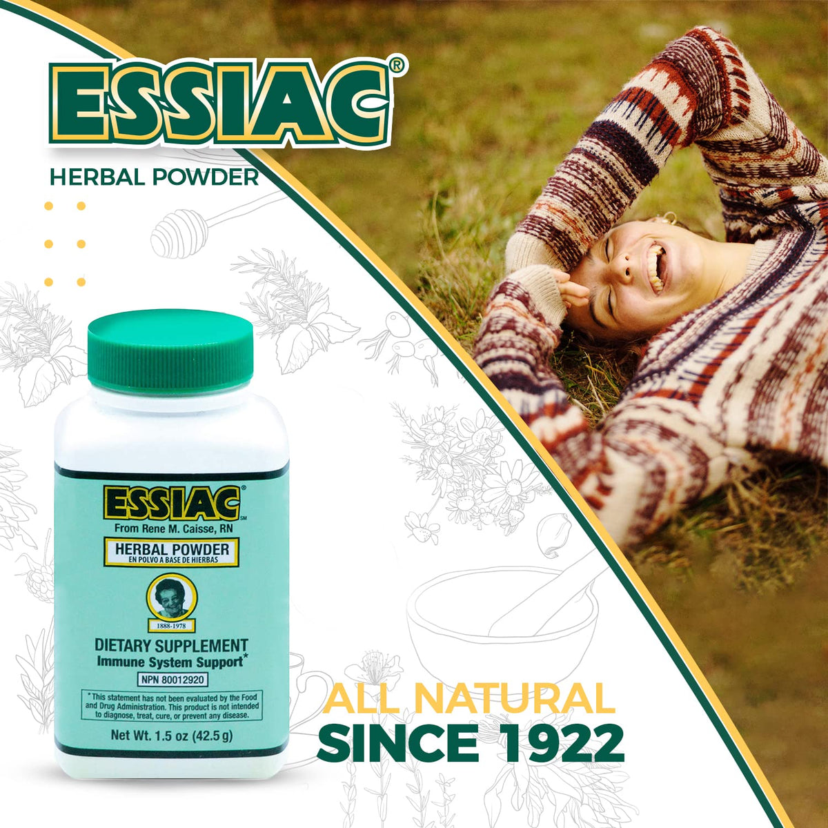 Essiac PowderESSIAC Original Herbal Tea Powder – 1.5 oz Bottle | Powerful Antioxidant Blend to Help Promote Overall Health & Well-Being | Original Formula from 1922 (1)