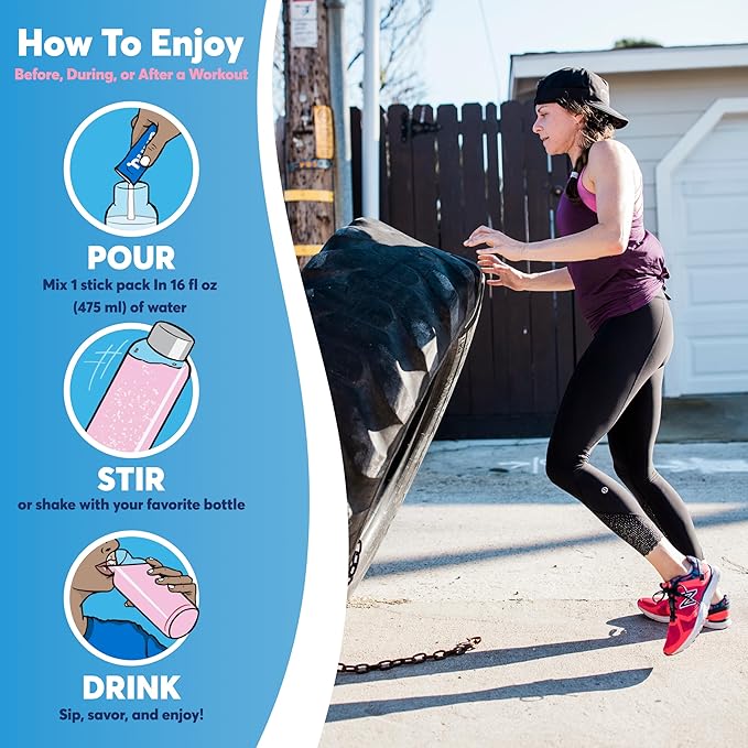 Nuun Sport Electrolyte Powder Packets with Magnesium, Calcium, Potassium, Chloride, and Sodium, Hydration Packets for On-the-Go, Pink Lemonade Flavor, Gluten Free & Vegan, 16 Single Servings