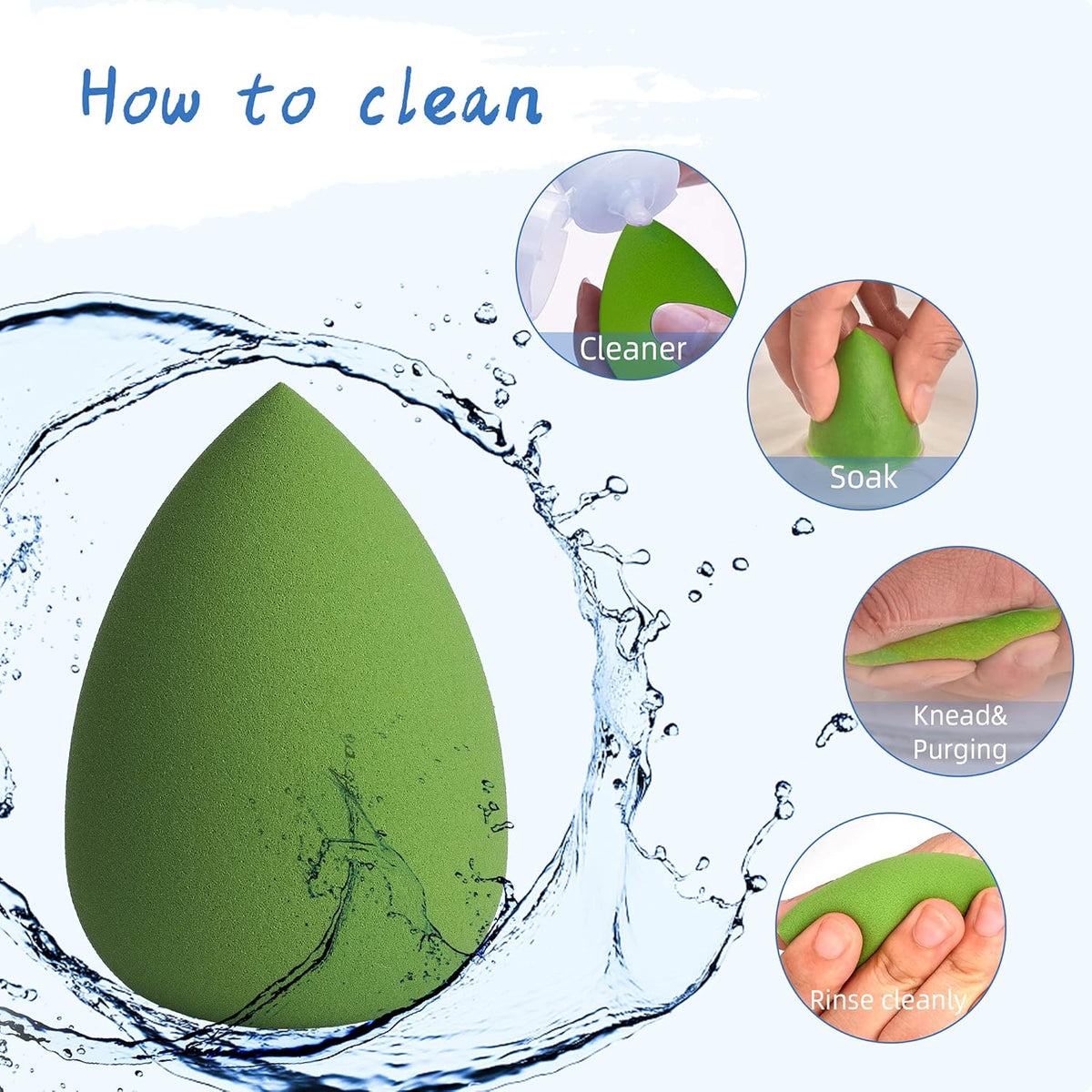 COSTICA Makeup Sponge Set Blender, Beauty Sponge Makeup Blender Flawless for Liquid - Multi Colored 8 pcs Exquisite Packeged