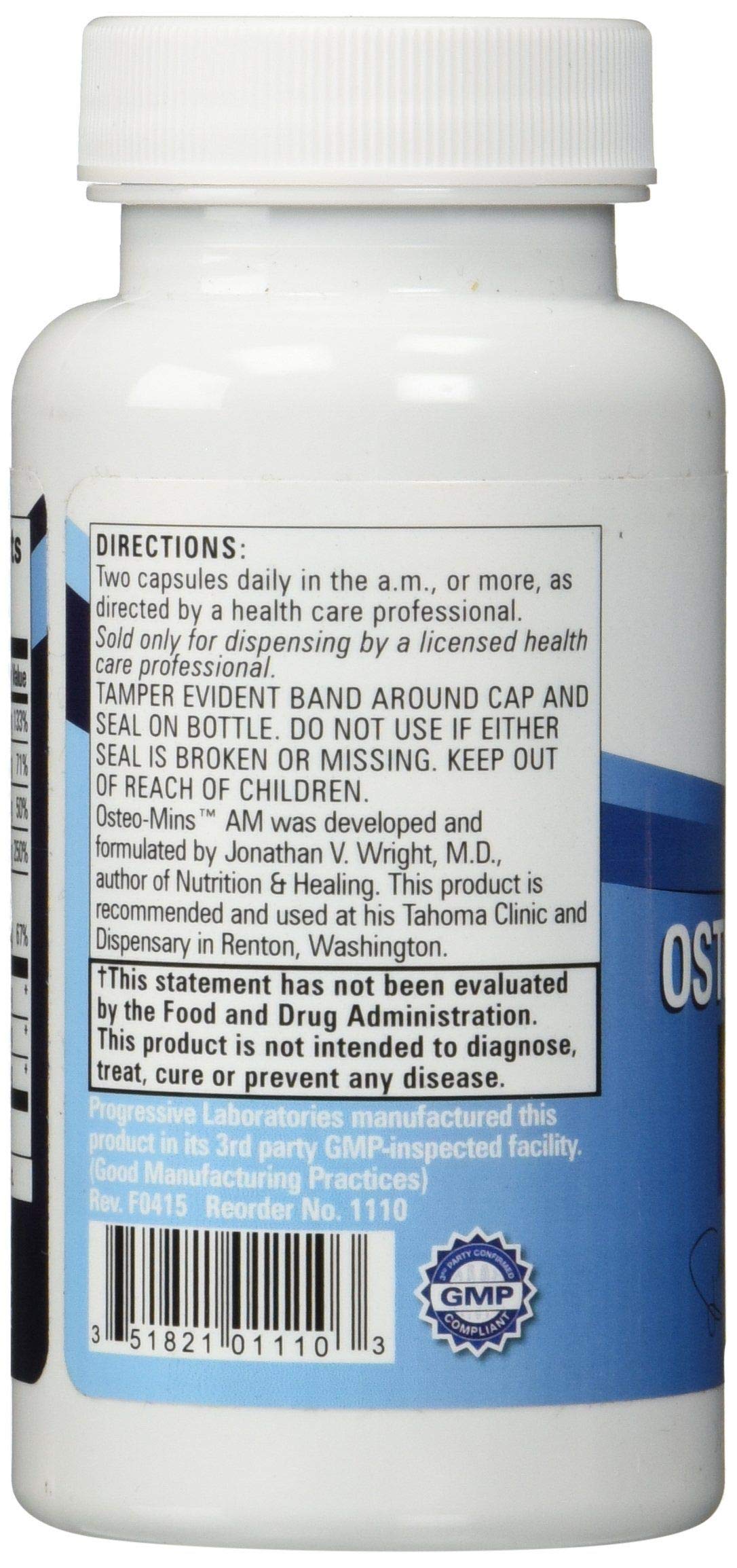 Progressive Labs Osteo-Mins AM Supplement, 60 Count by Progressive Labs