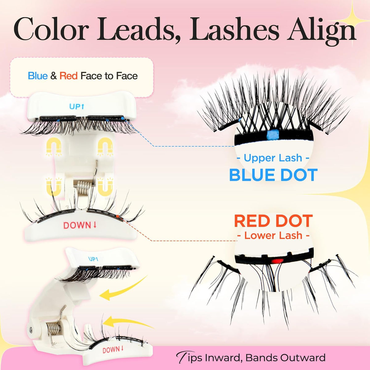 Bepholan Soft Magnetic Eyelashes, Reusable Magnetic Lashes with Applicator, Glue-free False Lashes without Eyeliner, Easy to Wear and Remove (RC24)