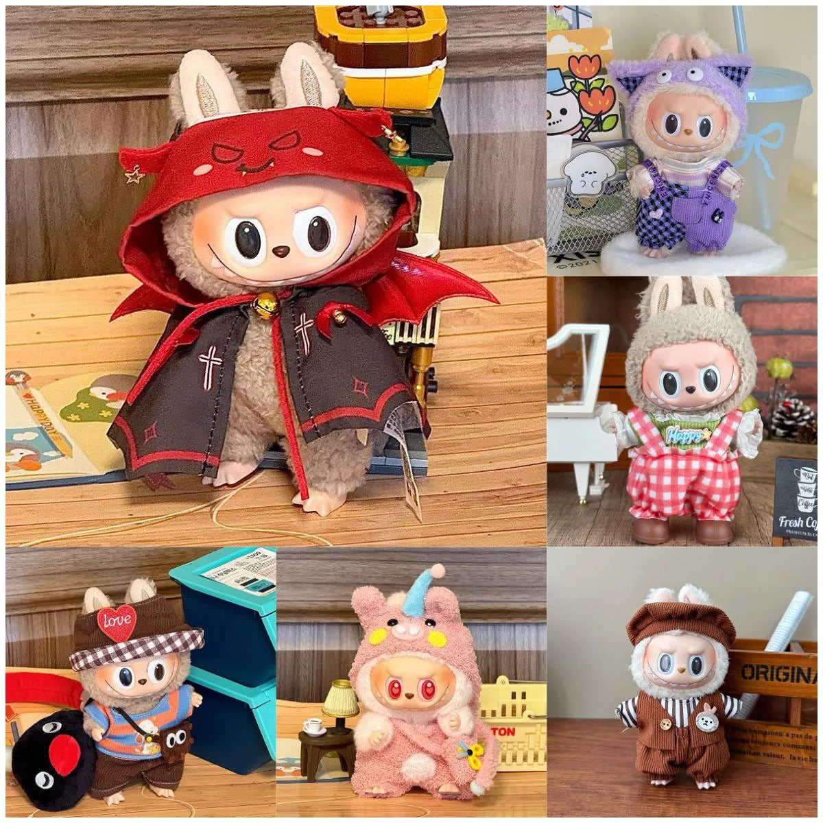 Labubu V1 V2 Little Devil Dress Set