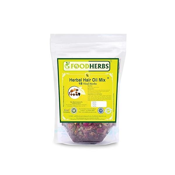 Herbal Hair Oil Mix | Herbs For Growth 18 Vital Long, Thick, And Lustrous Care Product Women Men DIY Infusion