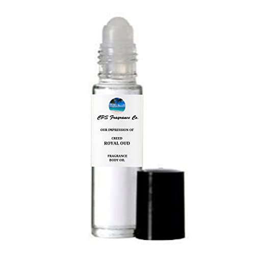 ROYAL OUD For Women & Men Type Hypoallergenic Pure Perfume Body Oil Roll On 1/3oz (10ml) CPS Fragrance Co. Impression made with Pure essential Oils + Organic Fractionated Coconut Oil