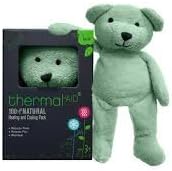 Thermal-Aid Zoo Animals - Hunter The Green Bear - Heatable Therapeutic Stuffed Animals for Kids - Hot & Cold Therapy - Ice Pack & Heating Pack