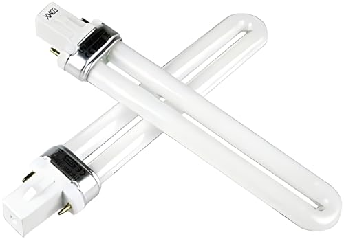 MAGIKON 6-Pack Replacement Electronical 9W U-Shaped 365nm Lamp Bulb Tube for Nail Art Dryer UV Lamp Light - Not Inductance Bulb (6-2/5-Inch, Normal)