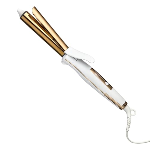 Kristin Ess Hair 1 Inch Titanium Curling Iron for Beach Waves, Small to Medium Curls for Short Hair, Ionic Technology, Fast Heat, Dual Voltage, Auto Shut-Off