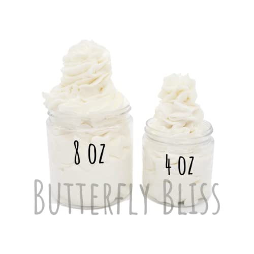 Coconut Whipped Body Butter, natural lotion, organic, 8oz jar, made with shea butter, mango butter, coconut oil, almond oil